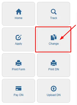 Tap on the “Change” Button